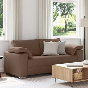 Sofá Loveseat Castanho 140 cm Tecido