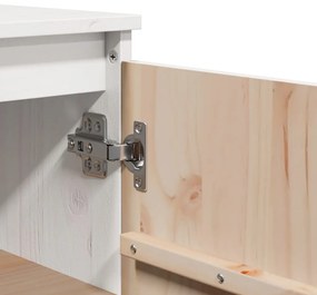 Aparador pinho maciço 60x36x84 cm branco