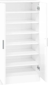Sapateira 55x35x108 cm derivados de madeira branco brilhante