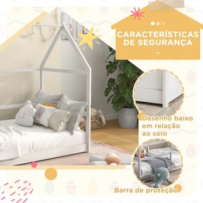 Cama Infantil em Forma de Casa "Dolly" - 90x190 cm - Estrutura de Made