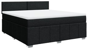 Cama com molas/colchão 180x200 cm tecido preto