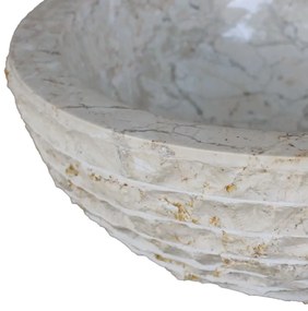 Lavatório em mármore 40 cm creme