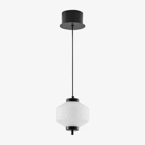 Candeeiro De Teto Led Em Ferro E Com 1 Bola De Vidro Necsar Preto & A - Sklum
