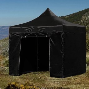 Tenda Jardim Para Festas, Feiras, Eventos 4x4 Force Plus (Kit Completo) Preta