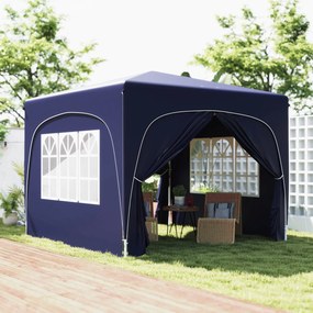 Tenda Dobrável Tenda 3x3 m com Painéis Laterais UPF50+ Tenda de Jardim