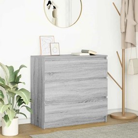 vidaXL Aparador 80x35x76 cm derivados de madeira cinzento sonoma
