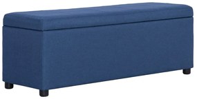 Banco c/ compartimento de arrumação 116 cm poliéster azul