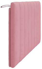 Almofadão de cabeceira 160 cm veludo rosa