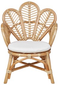 Cadeira pavão em rattan de cor natural 70 cm FLORENTINE II Beliani