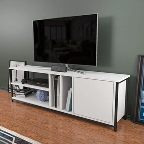 Móvel TV Oneida – Preto e Branco – 140 x 35,3 x 50,8 cm