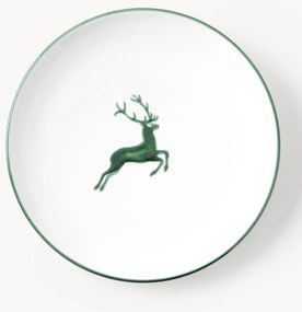 Prato de jantar pintado à mão Grüner Hirsch