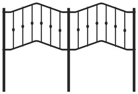 Cabeceira de cama 140 cm metal preto