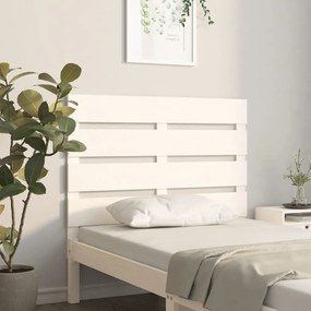 Cabeceira de cama 100x3x80 cm pinho maciço branco