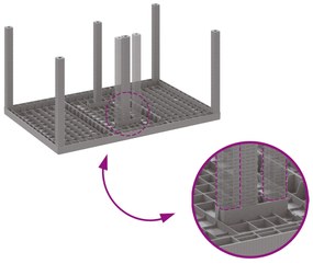 Conjunto de Jantar para Jardim de 7 Peças Cinza Claro em Poly Rattan