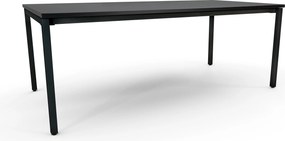 Mesa de Reunião Alfa Preto/Preto 2000x1200x750 mm Design Profissional