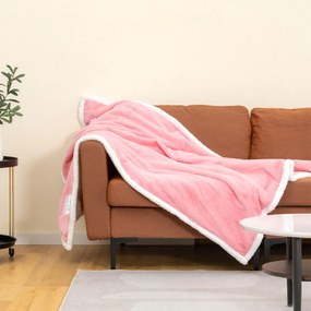 Cobertor de aquecimento elétrico lavável à máquina com 9 configurações de calor, proteção contra superaquecimento 163 x 128 cm Rosa
