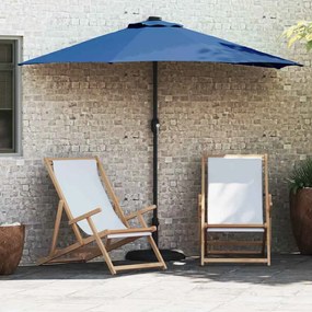 vidaXL Guarda-sol de Jardim Azul Azur 294 x 150 x 224 cm tecido