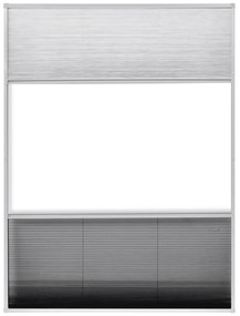Tela anti-insetos plissada janela + quebra-luz alumínio 60x80cm