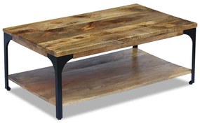 Mesa de centro, madeira de mangueira 100x60x38 cm
