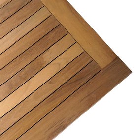Mesa de Jardim 60x60x30 cm de Madeira Sólida de Teak