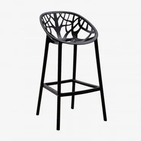 Banqueta Alta De Polipropileno Ores Preto & ↑65 Cm - Sklum