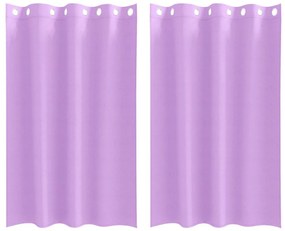 Cortinas com cortinas 2 pcs Roxo 175 x 140 cm Poliéster