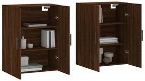 Armários de parede 2 pcs 69,5x34x90 cm carvalho castanho