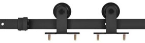 Kit de ferragens para porta deslizante SKIEN 183 cm aço preto