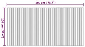 Tapete retangular 100x200 cm bambu cor natural
