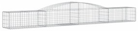 Cestos gabião arqueados 5 pcs 400x50x40/60 cm ferro galvanizado