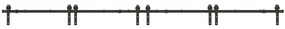 Kit de ferragens para porta deslizante 400 cm aço preto