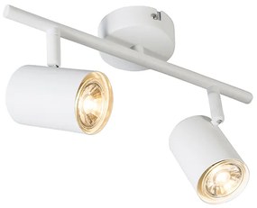 Projetores modernos brancos inclináveis 2 luzes - Jeana 2