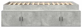 Estrutura de Cama de Armazenamento Cinza Concreto 100x200 cm