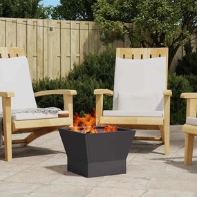 vidaXL Fire Pit Preto 40 x 40 x 35 cm Aço