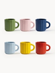 Canecas artesanais Tube, conjunto de 6