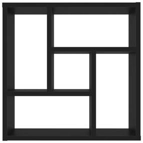 Estante de parede 45,1x16x45,1 cm derivados de madeira preto