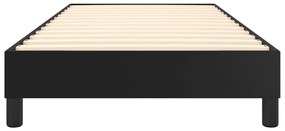 Estrutura de cama 90x190 cm couro artificial preto