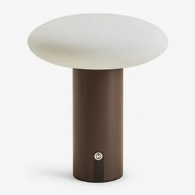 Lâmpada De Mesa Led Sem Fios Em Ferro Zosima Castanho Chocolate - Sklum