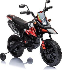 Mota elétrica para Crianças 12V Aprilia RX, Rodas Espuma EVA Vermelha