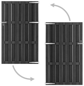 Portão de jardim 100x180 cm WPC cinzento