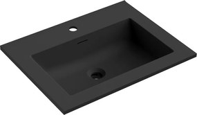 Mexen Otis lavatório embutido em bancada 61 x 46,5 cm, preto mate - 25186071