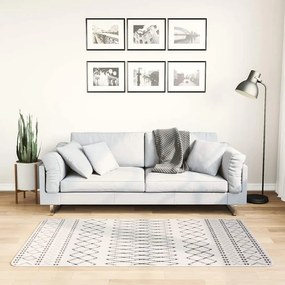 vidaXL Tapete antiderrapante 80x150 cm preto e branco