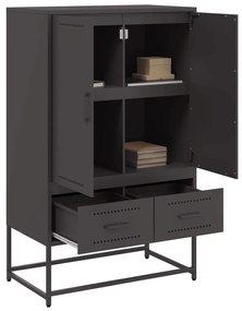 Móvel alto 68x39x111,5 cm aço preto