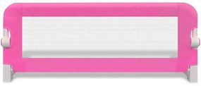 Toddler Barra de segurança para cama 102 x 42 cm rosa