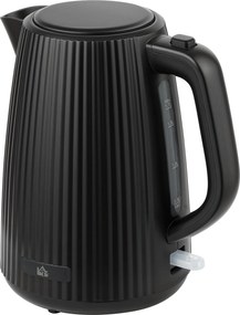 HOMCOM Jarro Elétrico 1,7L 2025W com Filtro Antical Removível Desligamento Automático Base Giratória 360° Preto | Aosom Portugal
