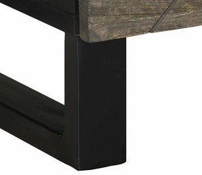 Mesa de centro 80x50x40 cm madeira de mangueira maciça preto