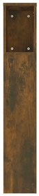 Armário de cabeceira 220x18,5x104,5 cm cor carvalho fumado