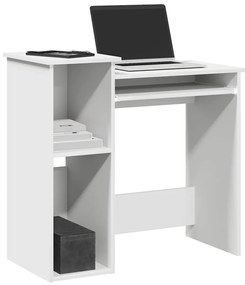 Secretária com prateleiras 84x40x78 cm contraplacado branco