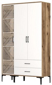 ****  
Roupeiro Kumsal PT – Nogueira/Branco – 120x47,5x201,4 cm

**