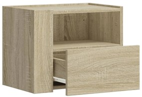 Mesas de cabeceira de parede 2 pcs 45x30x35 cm carvalho sonoma